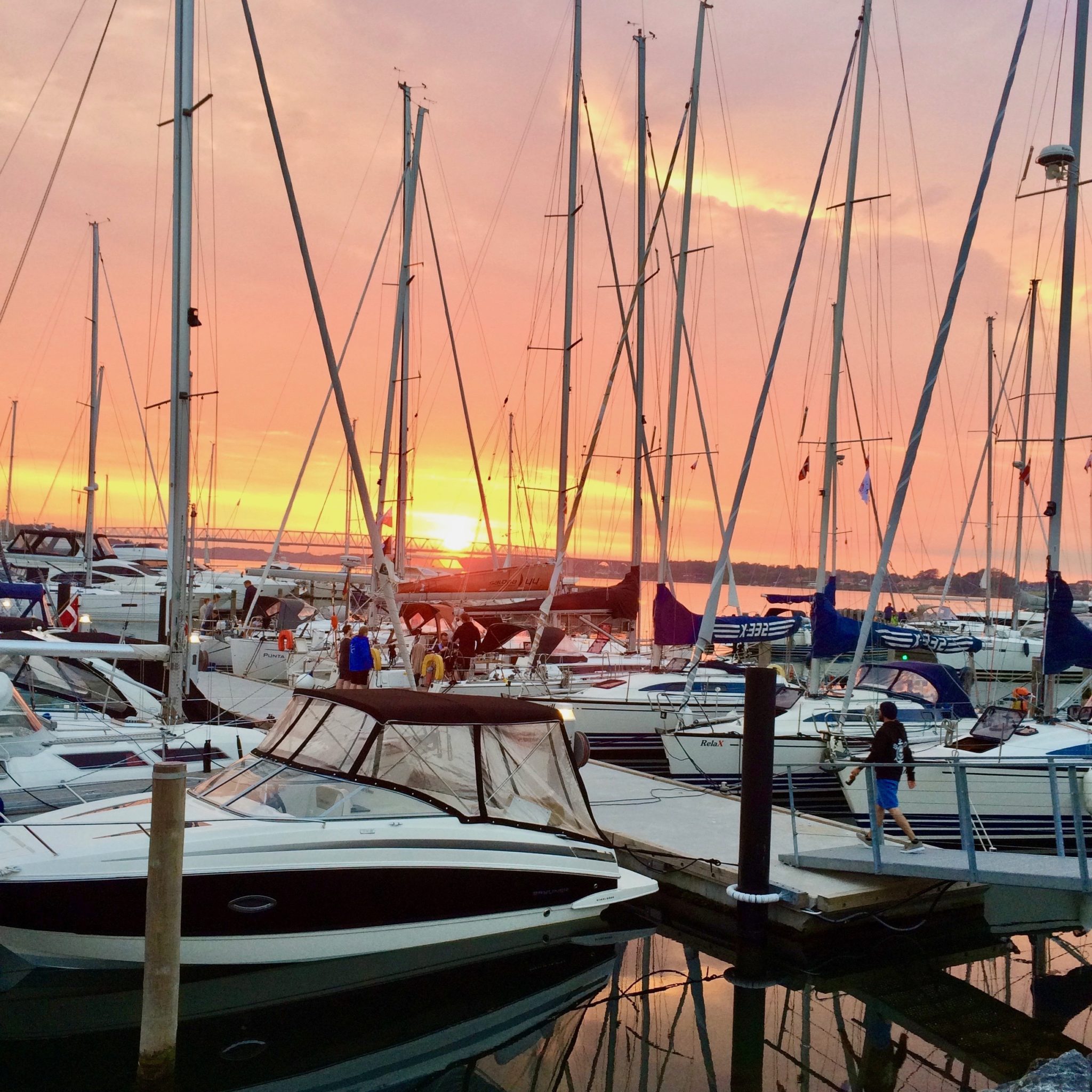 Middelfart city harbour in Middelfart